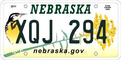 NE license plate XQJ294