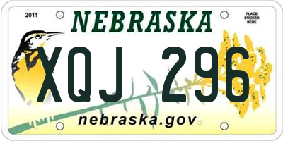 NE license plate XQJ296