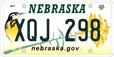 NE license plate XQJ298