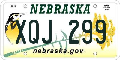 NE license plate XQJ299
