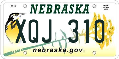 NE license plate XQJ310