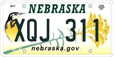 NE license plate XQJ311
