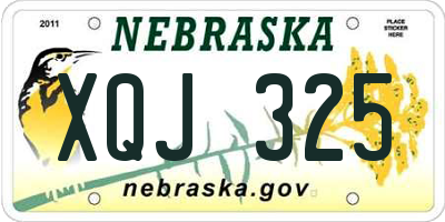 NE license plate XQJ325