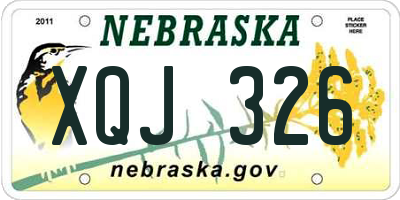 NE license plate XQJ326