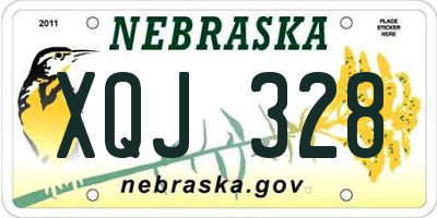 NE license plate XQJ328
