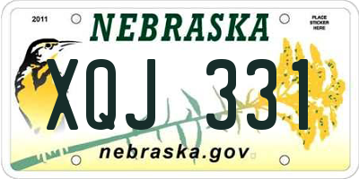 NE license plate XQJ331