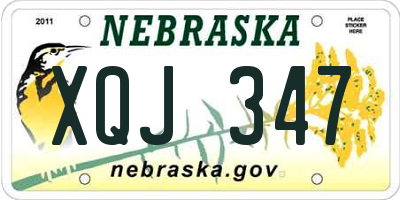 NE license plate XQJ347