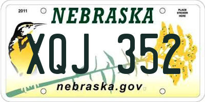 NE license plate XQJ352