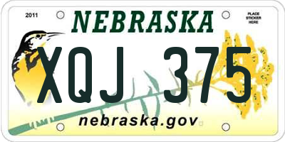 NE license plate XQJ375