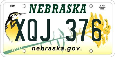 NE license plate XQJ376