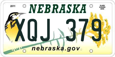 NE license plate XQJ379