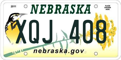 NE license plate XQJ408
