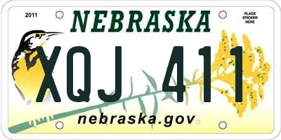 NE license plate XQJ411
