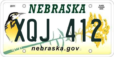 NE license plate XQJ412