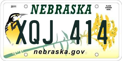 NE license plate XQJ414