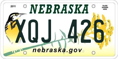 NE license plate XQJ426