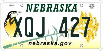 NE license plate XQJ427