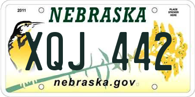 NE license plate XQJ442