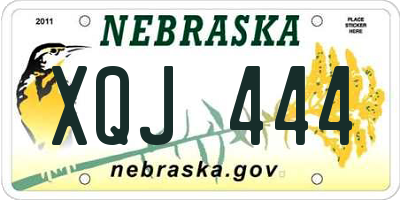 NE license plate XQJ444