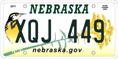 NE license plate XQJ449