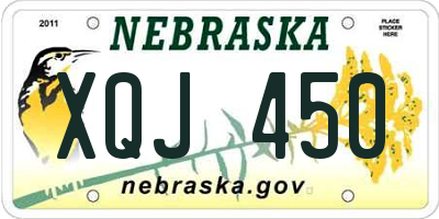 NE license plate XQJ450