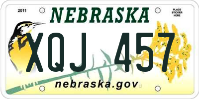 NE license plate XQJ457