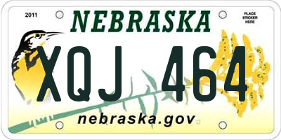 NE license plate XQJ464