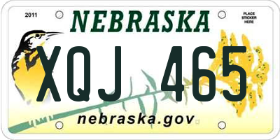 NE license plate XQJ465