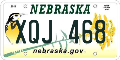 NE license plate XQJ468