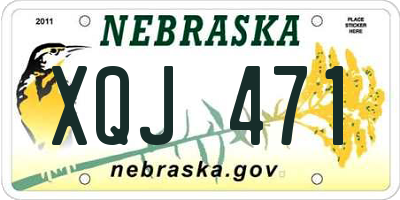 NE license plate XQJ471