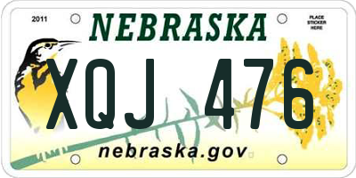 NE license plate XQJ476