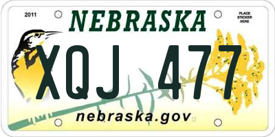 NE license plate XQJ477