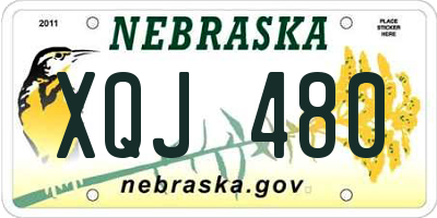 NE license plate XQJ480