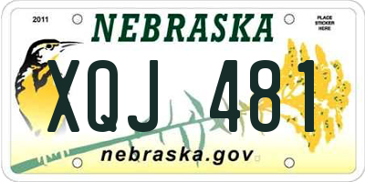 NE license plate XQJ481
