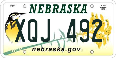 NE license plate XQJ492