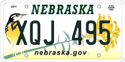 NE license plate XQJ495