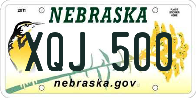 NE license plate XQJ500