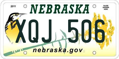NE license plate XQJ506