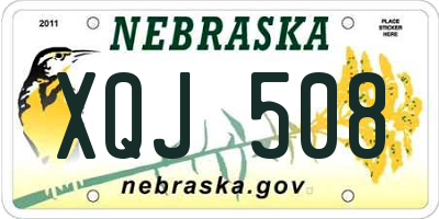 NE license plate XQJ508