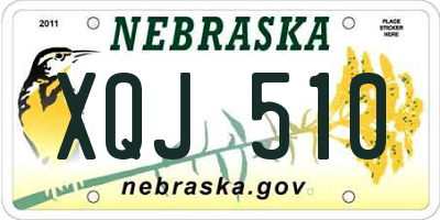 NE license plate XQJ510