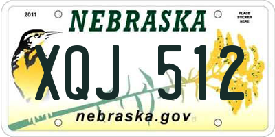 NE license plate XQJ512