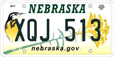 NE license plate XQJ513