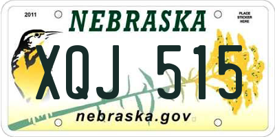 NE license plate XQJ515