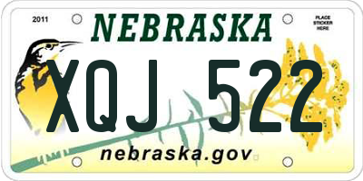 NE license plate XQJ522