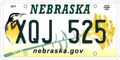 NE license plate XQJ525