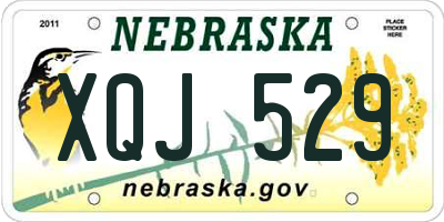 NE license plate XQJ529