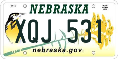 NE license plate XQJ531