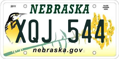 NE license plate XQJ544