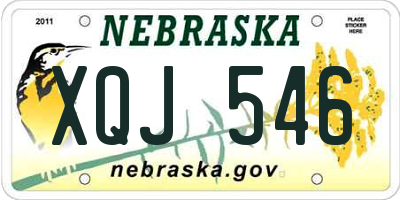 NE license plate XQJ546