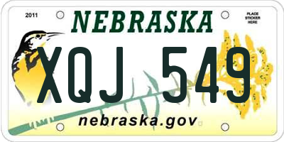 NE license plate XQJ549